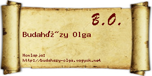 Budaházy Olga névjegykártya