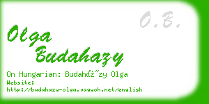olga budahazy business card